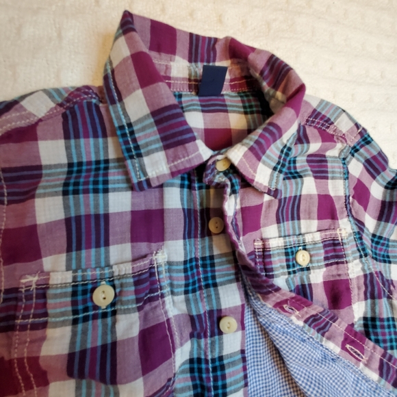 GAP Button-Down Plaid Long Sleeves Shirt, Boys, Size 5 Toddler - Picture 4 of 9